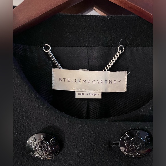 Stella McCartney Vintage Black Wool Blend Peacoat - Picture 5 of 10